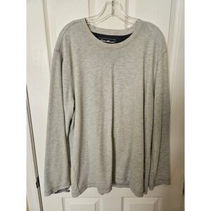 Eddie Bauer Men's Gray Waffle Knit Thermal Long Sleeve Sleepwear Shirt XL